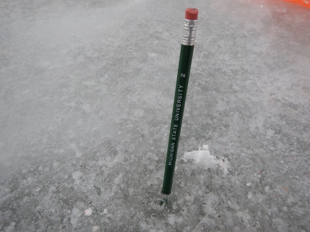 pencil in ice