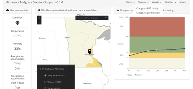 a dashboard view with several tools including a map of Minnesota